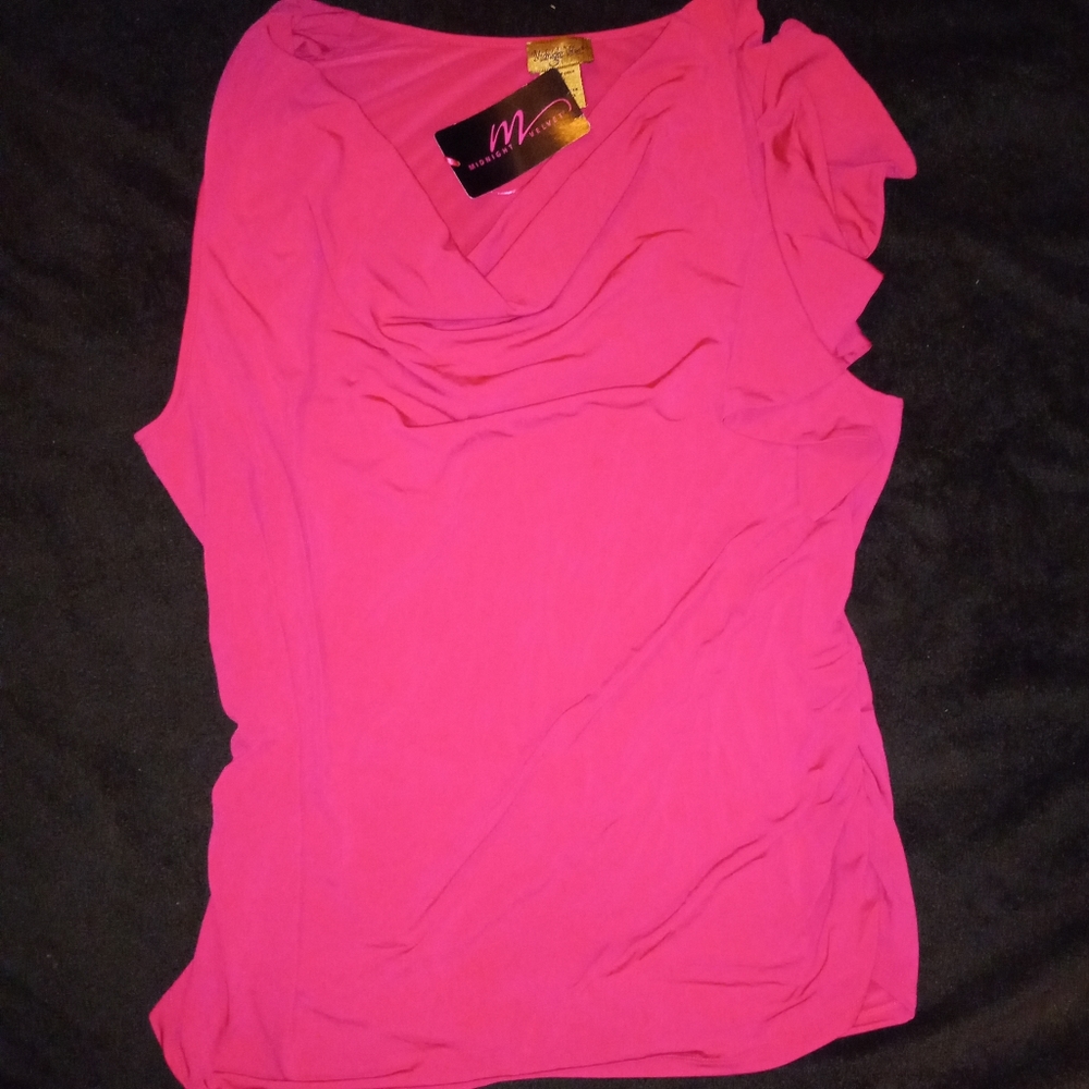 BNWT Midnight Velvet Women's 2X Pink Top